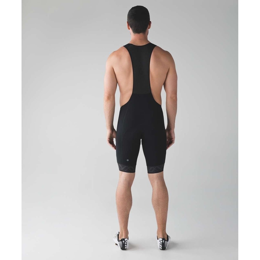 148 Lululemon Three Peaks Cycling Bib Silver Shorts